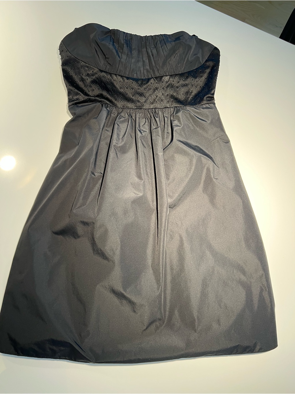 Bcbg Max Azria Strapless Black Silk Trim Cocktail Dress Nwt Size S Pockets